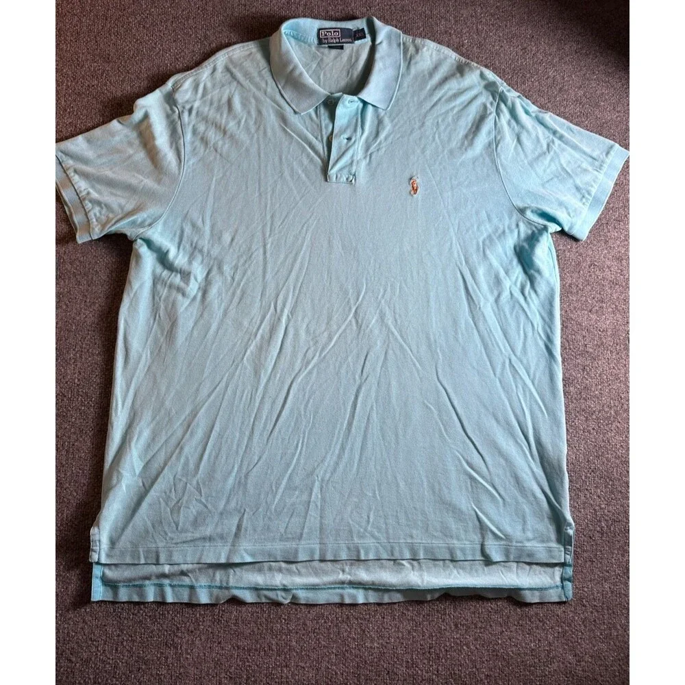 Polo By Ralph Lauren Blue Shirt Mens Cuffed Sleeve XXL